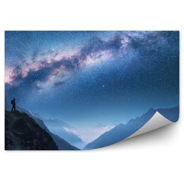 Fototapeta na stenu Mliečna Cesta Hory Obloha Hviezdy Galaxie Vesmír