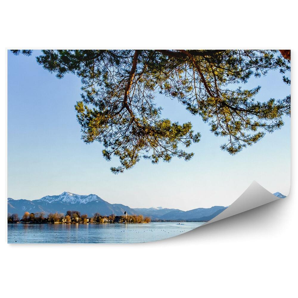 Fototapeta Borovicový most pri jazere Chiemsee