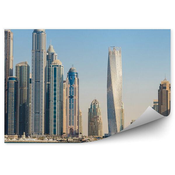 Fototapeta Mrakodrapy oceán jachty Dubaj