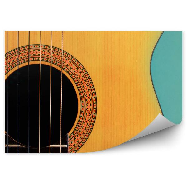 Fototapeta na stenu Klasická akustická gitara modré pozadie