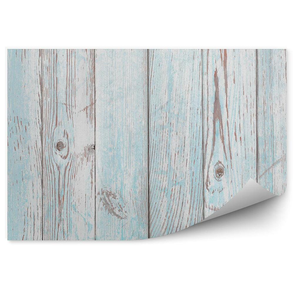 Fototapeta Modro natreté drevené dosky