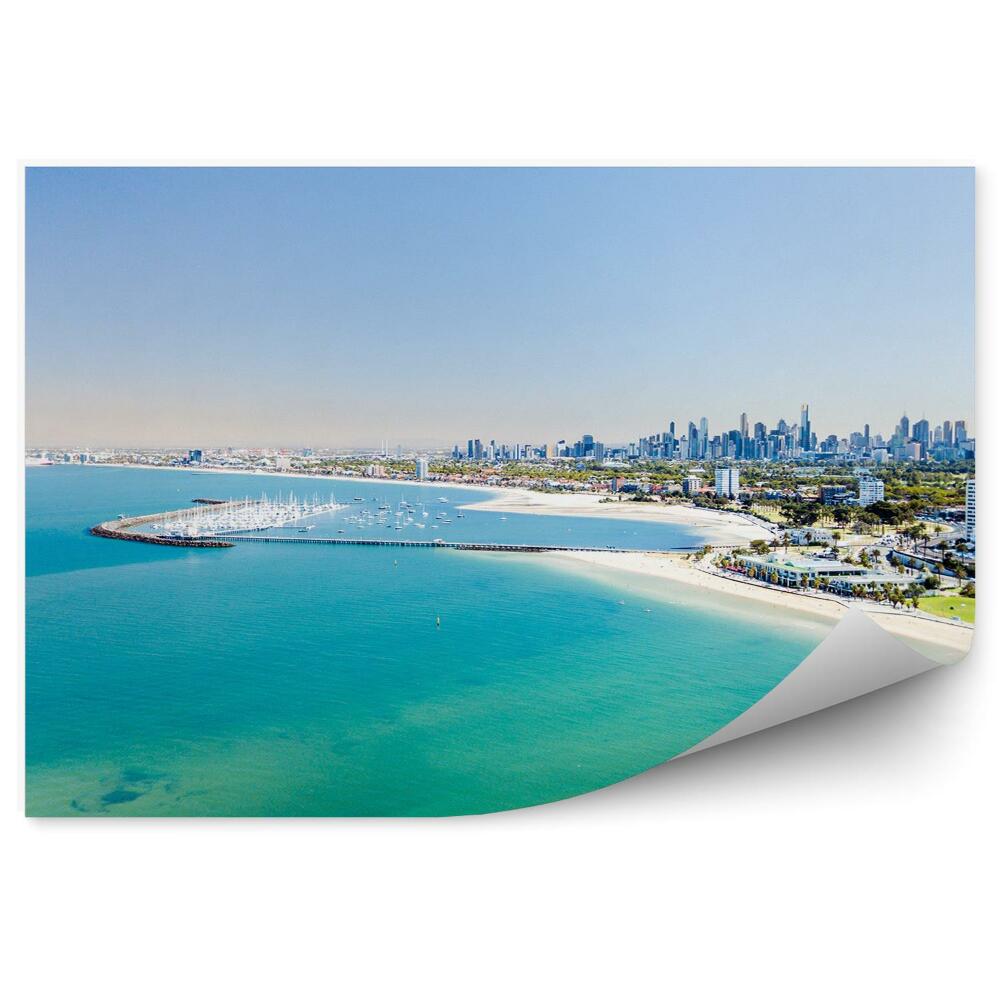 Fototapeta Oceán Mrakodrapy Mesto Záliv