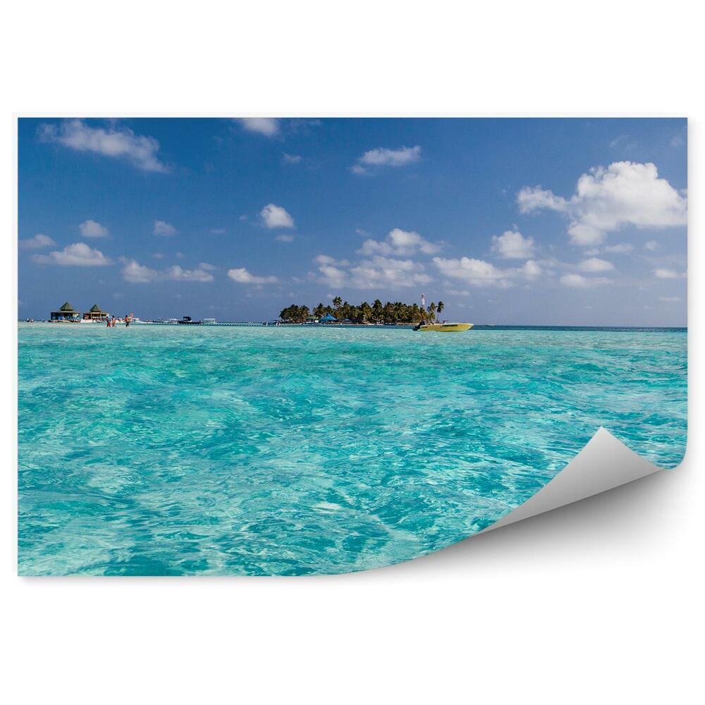 Fototapeta Chaty čln rastliny čistá voda