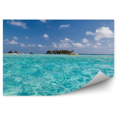 Fototapeta Chaty čln rastliny čistá voda