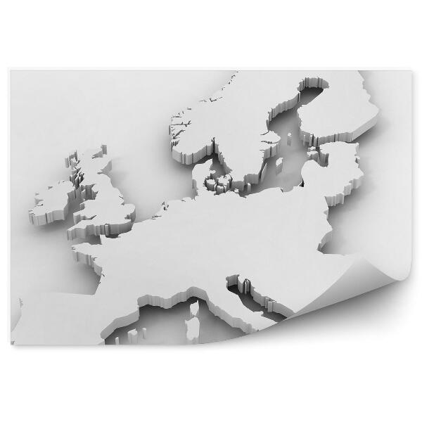 Fototapeta na stenu Mapa Európy obrysová 3d