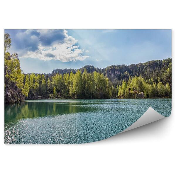 Fototapeta na stenu Jazero príroda stromy krajina