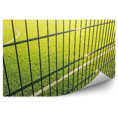 Fototapeta na stenu Gradnja ograje igrišča za gole