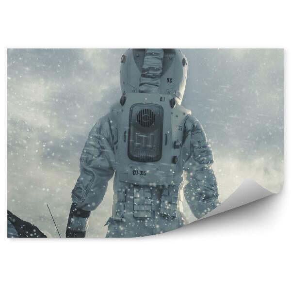 Fototapeta na stenu Astronaut Vesmírna Stanica Mraky Obloha Sneh
