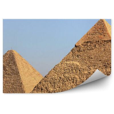 Fototapeta Piramide v Gizi pesek modro nebo