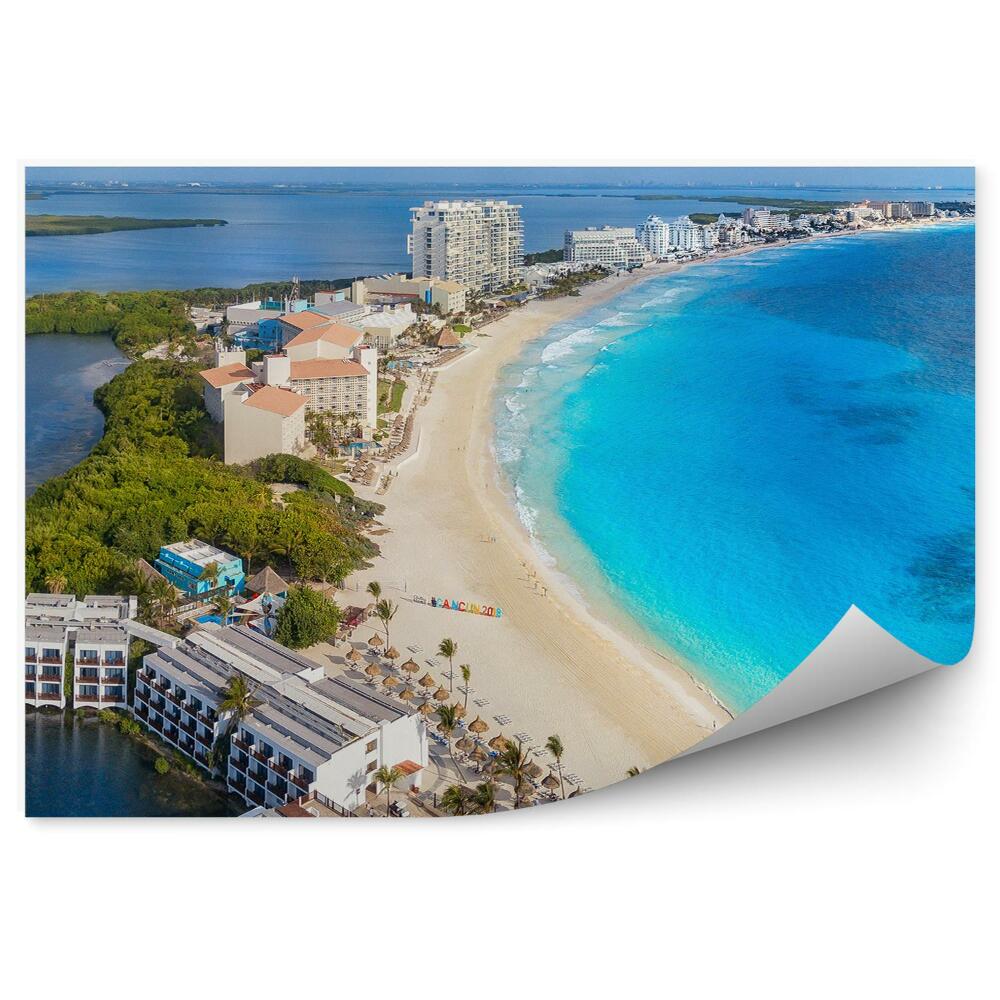 Fototapeta na stenu Modrá lagúna ostrovy mesto cestovný ruch pláž ležadlá