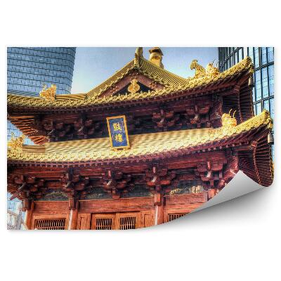 Fototapeta Budovy V Centre Šanghaja Čínsky Chrám