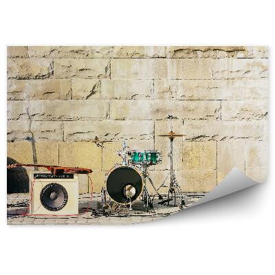 Fototapeta na stenu Hudobné nástroje bicie gitara