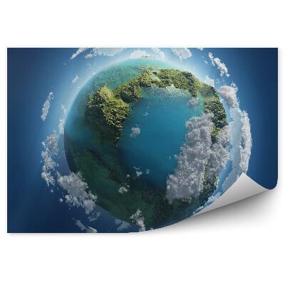 Fototapeta Planéta Zem Obloha Mraky Zelené Kontinenty Svetlo