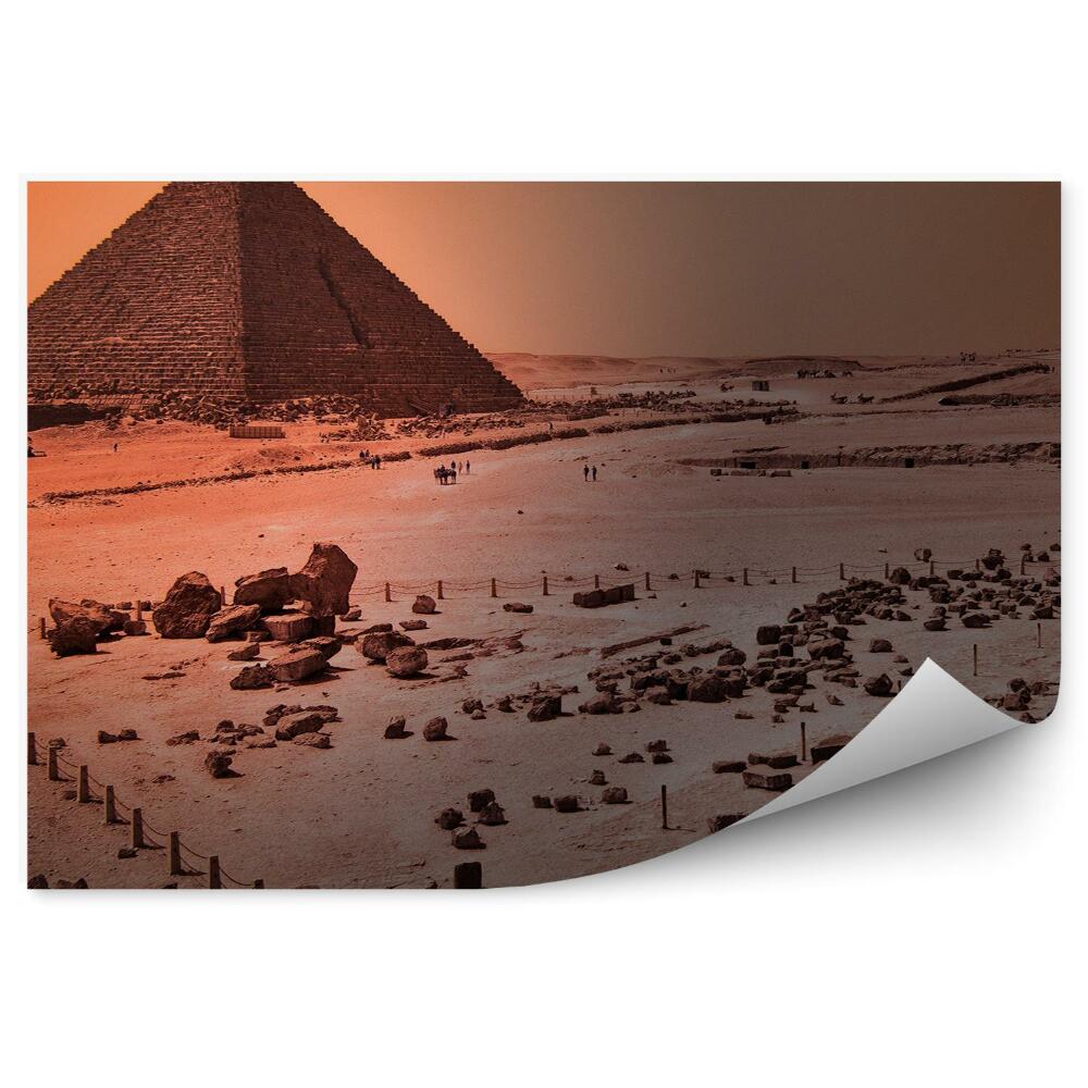 Fototapeta na stenu Káhira Pyramídy Skaly Piesok Cestovatelia Turisti