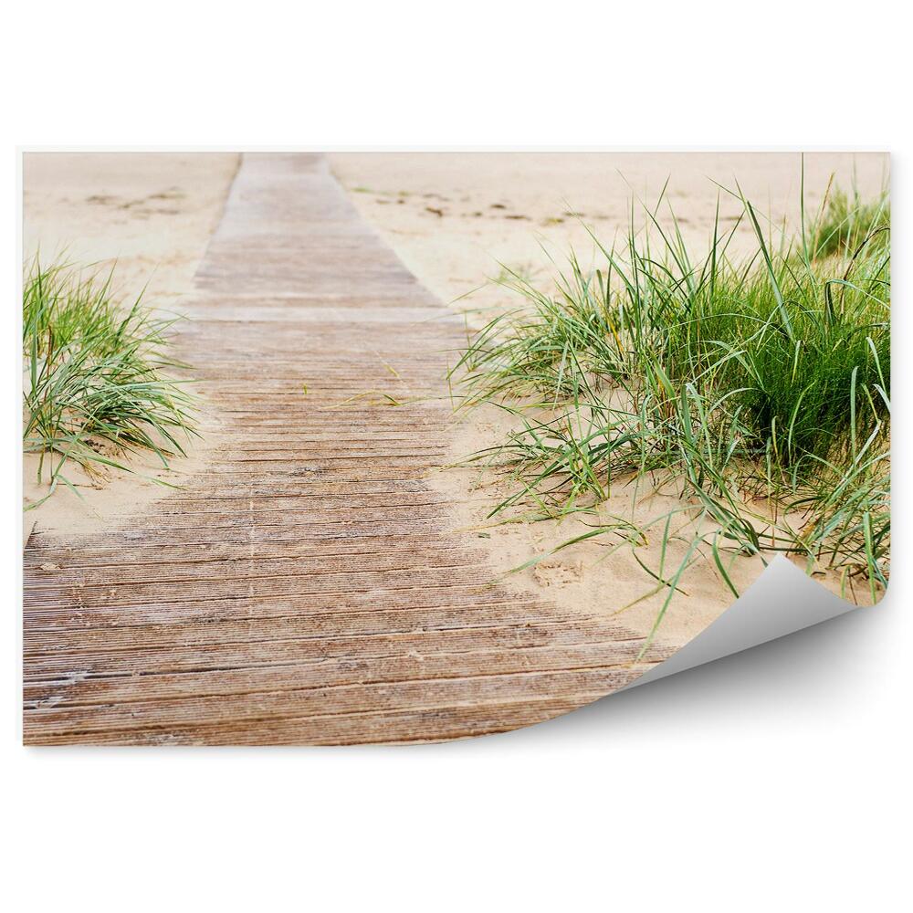 Fototapeta Drevená cesta k moru pláž voda