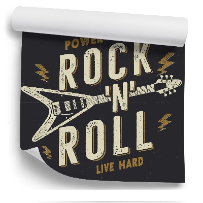 Fototapeta Rockové texty retro gitara