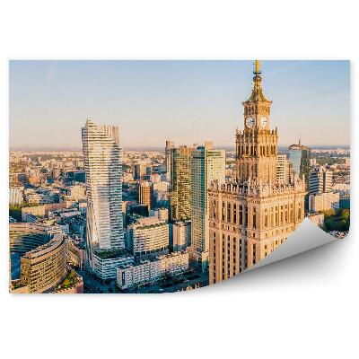 Fototapeta na stenu Palác kultúry a vedy mrakodrapy cesty obloha Varšava