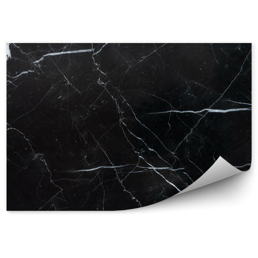 Fototapeta na stenu Čierne pozadie s mramorovou textúrou