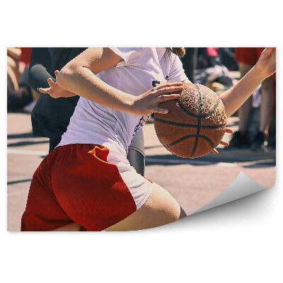 Fototapeta Košarkarski igralec žoga žoga palme nebo los angeles