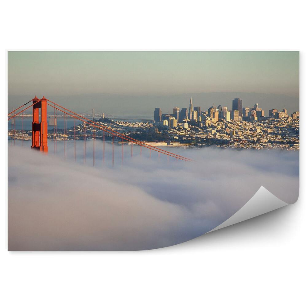 Fototapeta Golden Gate Bridge Oceán San Francisco Ranná Hmla Mrakodrapy Pohľad Na Mesto
