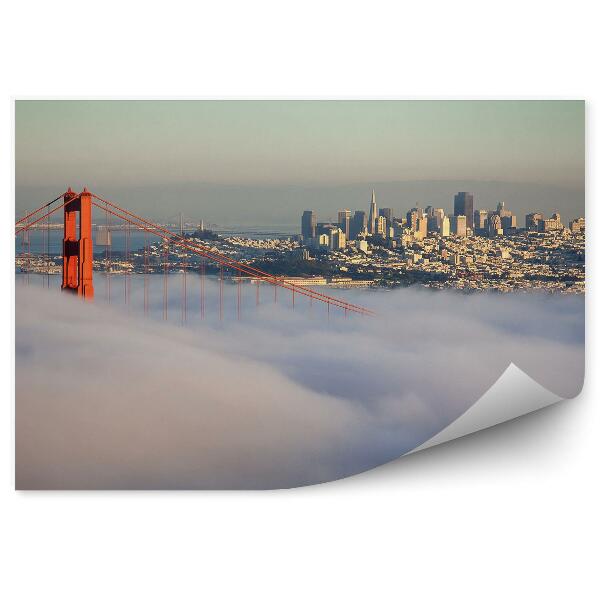 Fototapeta Golden Gate Bridge Oceán San Francisco Ranná Hmla Mrakodrapy Pohľad Na Mesto
