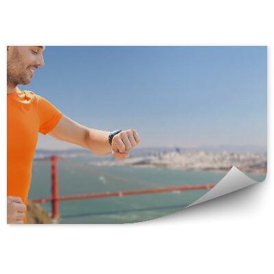 Fototapeta Moški Golden Gate City Ocean Hill