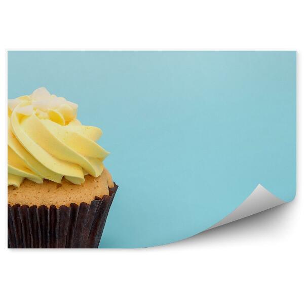 Fototapeta Citrónová šľahačka cupcake modré pozadie