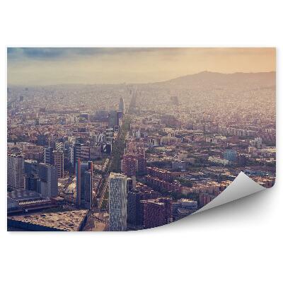 Fototapeta Barcelonské mrakodrapy z vtáčej perspektívy