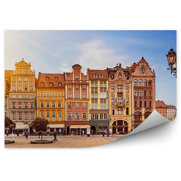 Fototapeta na stenu Vroclavské centrálne trhové námestie budovy ľudia