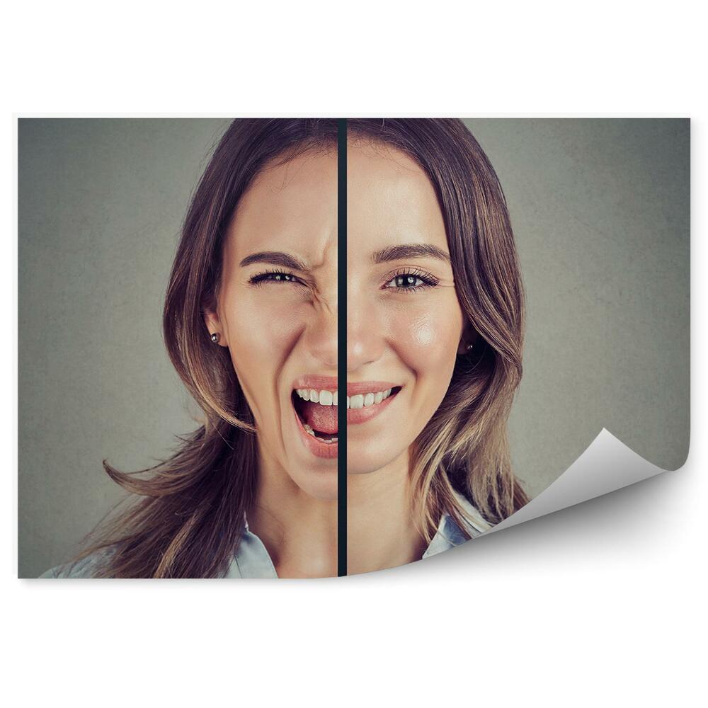 Fototapeta na stenu Ženské Emócie Dve Tváre Nálada