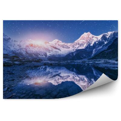 Fototapeta Himalájska horská krajina v noci