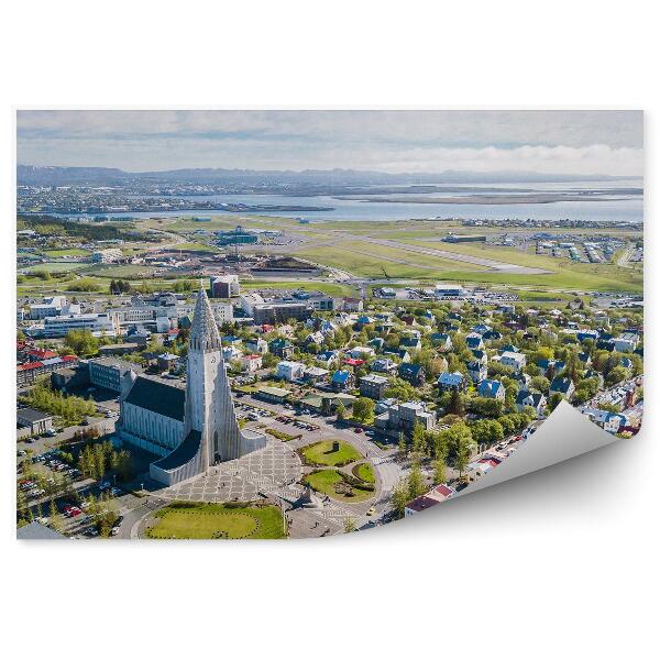 Fototapeta Reykjavík Mesto Pohľad Z Vtáčej Perspektívy Budovy
