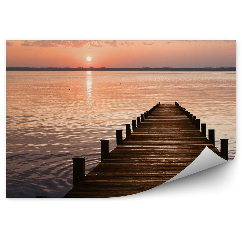 Fototapeta Most More Kačice Západ Slnka Mraky