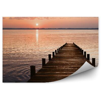 Fototapeta Most More Kačice Západ Slnka Mraky