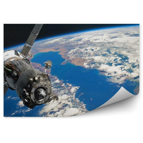 Fototapeta Kozmická Loď Astronaut Obežná Dráha Oceán Kontinenty