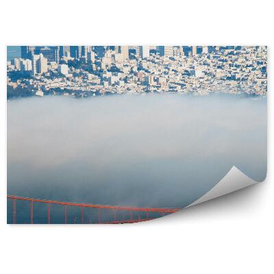 Fototapeta Ranná Hmla Mrakodrapy Pohľad Na Mesto Golden Gate Bridge Ocean San Francisco