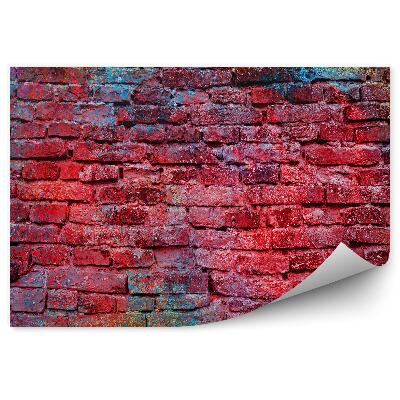 Fototapeta na stenu Tehlový múr s farebnými grafitmi
