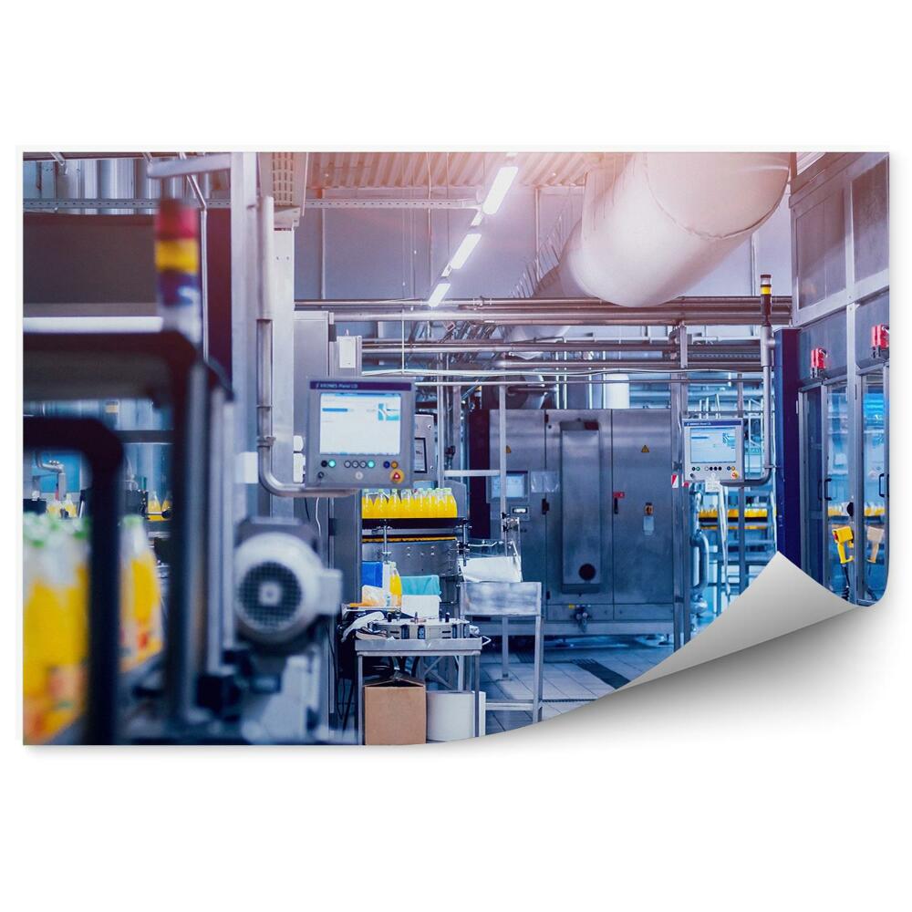 Fototapeta Tovarniški transporter za steklenice soka