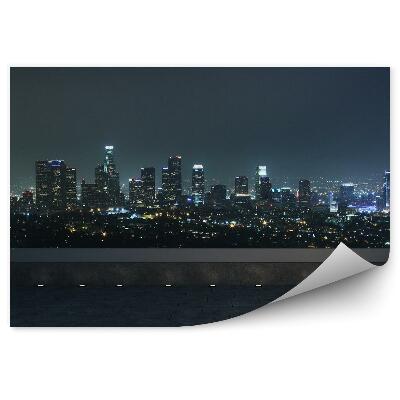 Fototapeta Mrakodrapy chodník nočné svetlo