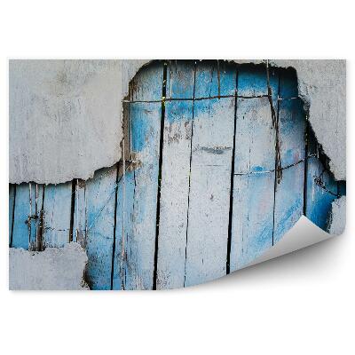 Fototapeta Modrý plot otvárajúci stenu