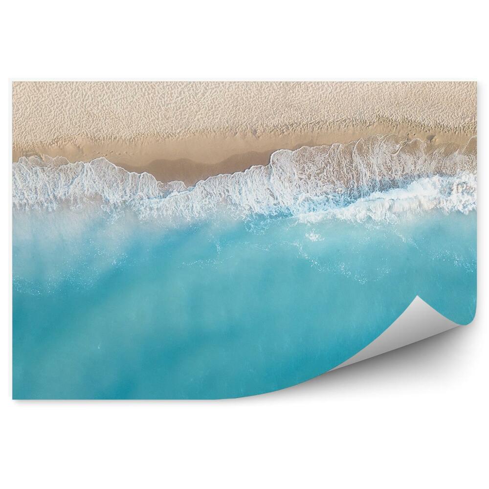 Fototapeta Letecký Pohľad Tropická Piesočnatá Pláž Vlny Oceánu