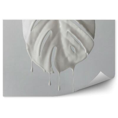 Fototapeta Tropická monstera s bielymi listami a kvapkajúcou farbou