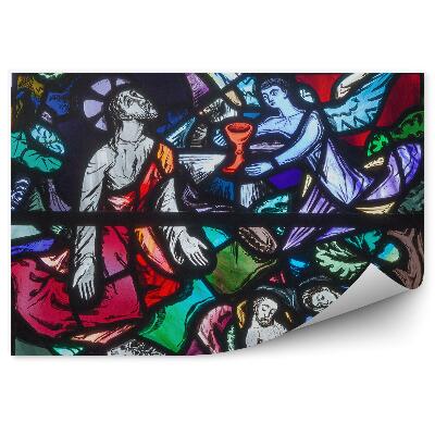 Fototapeta Ježiš anjel kalich olivový ker vitráž