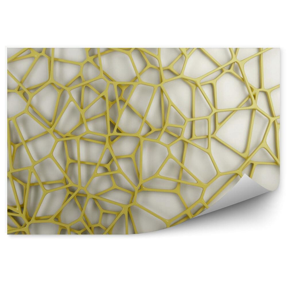 Fototapeta na stenu Nerovnomerná 3d mriežka na bielom pozadí