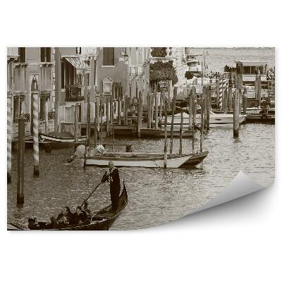Fototapeta Sépia gondoly Benátky lode budovy