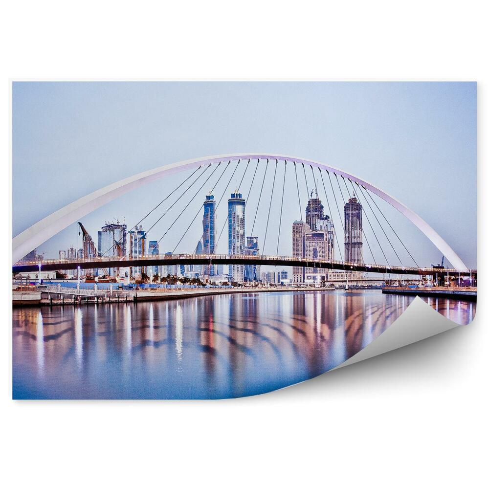 Fototapeta Mrakodrapy mosty chodníky dubaj palmy