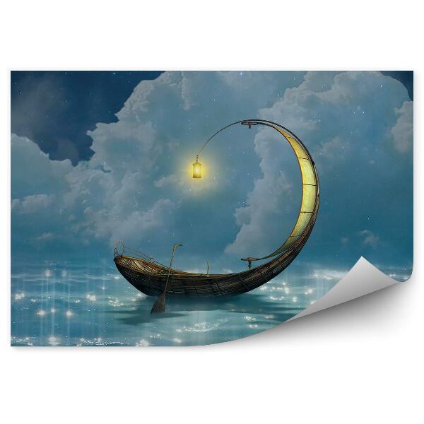 Fototapeta Fantasy Loď Dážď Voda Mraky