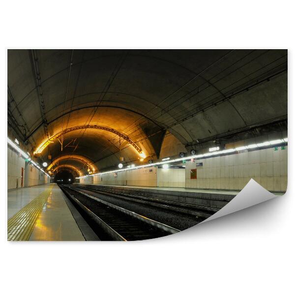 Fototapeta na stenu Tunel Stanica Metra Koľaje Svetlo