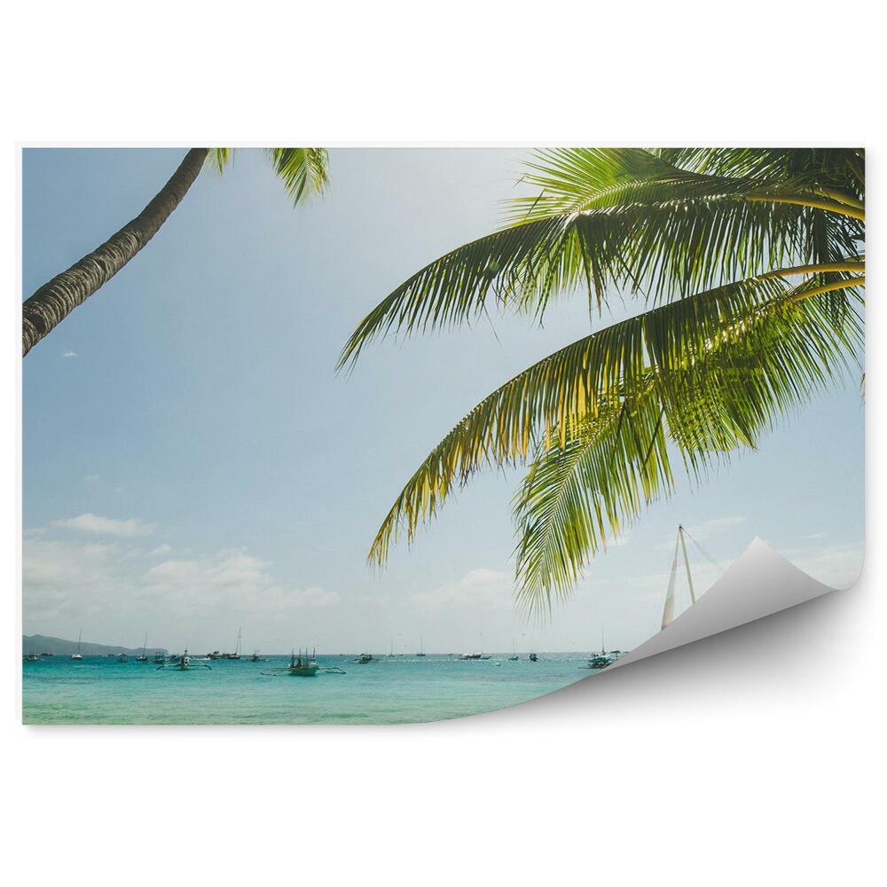 Fototapeta na stenu Piesočnatá Pláž Filipíny Palmy
