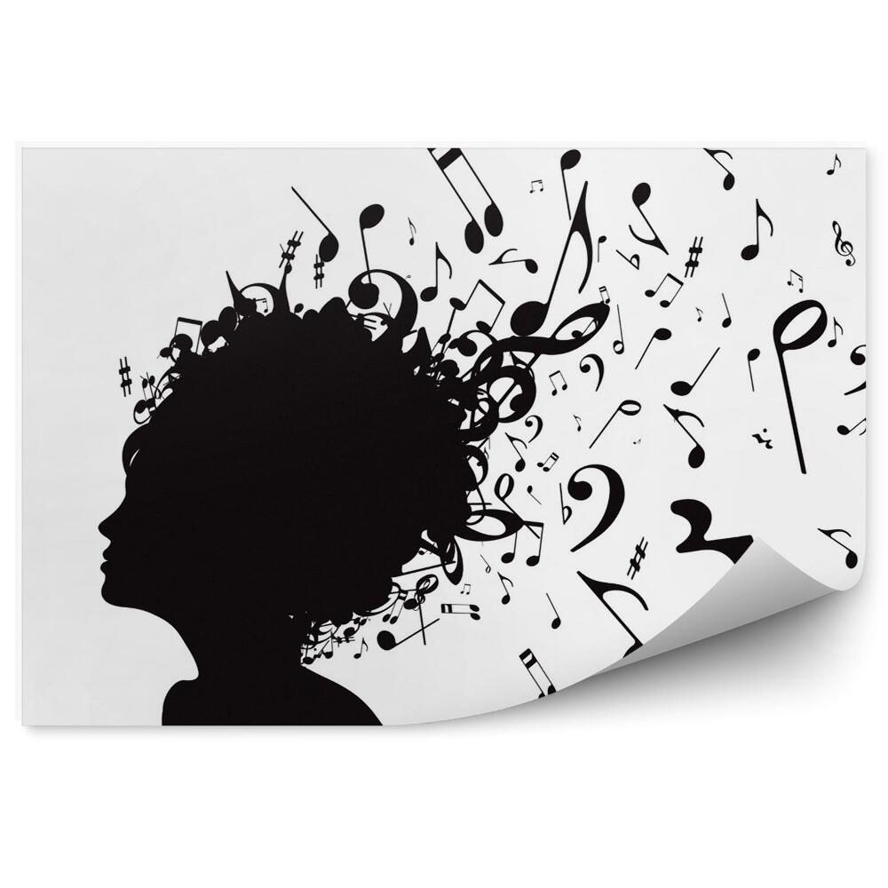 Fototapeta na stenu Mladé dievča a noty